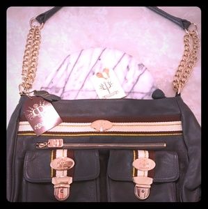 NWT Genuine Leather Christine Price Bag (Gray)